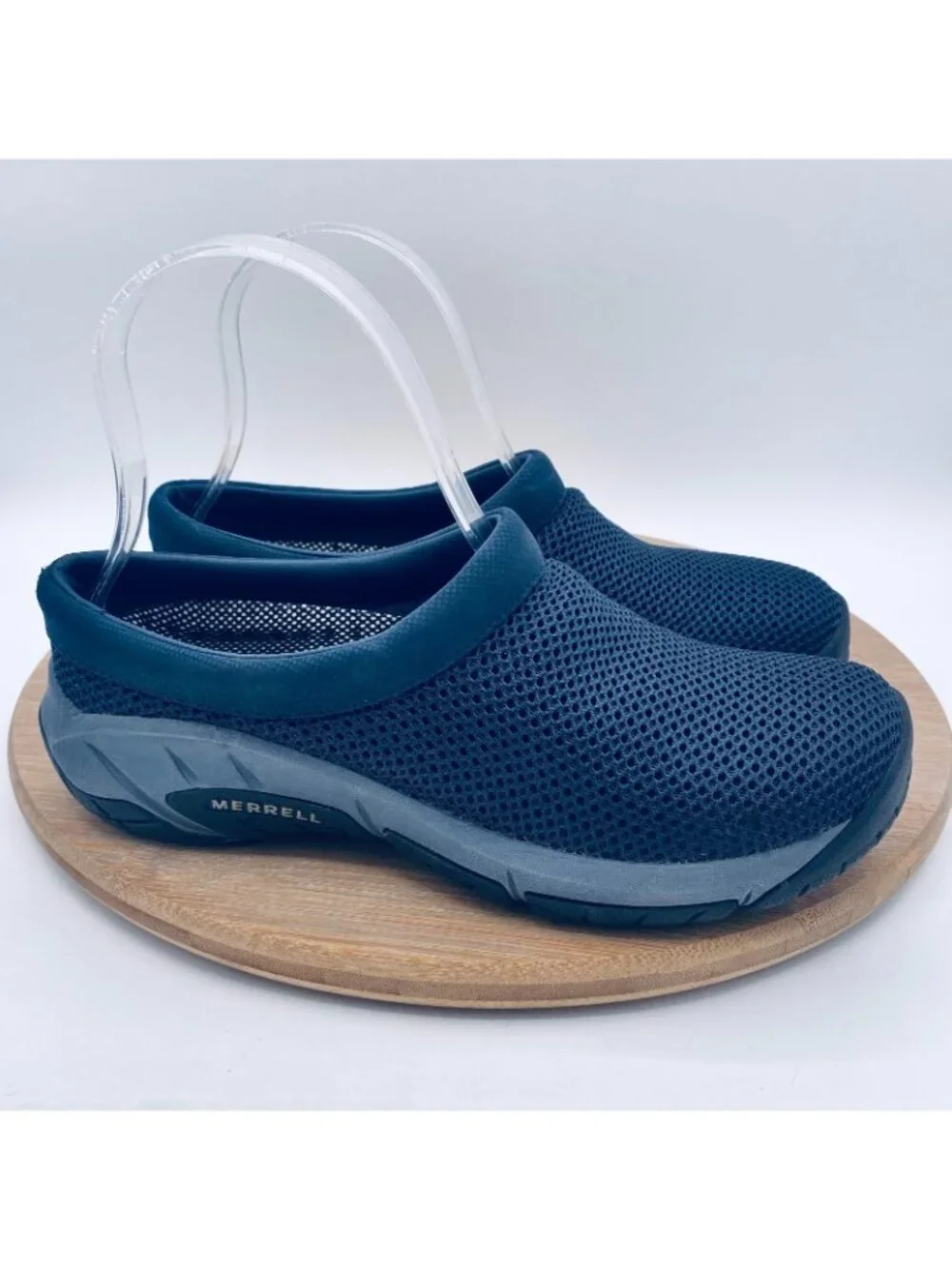 Merrell Shoes Womens 6 Blue Mesh Slip On Encore Sporty Mules Clogs Garden